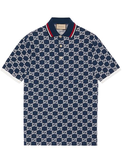 gucci gg jacquard polo|Gucci GG Jacquard Polo Shirt .